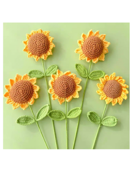 Fleur de Tournesol en crochet