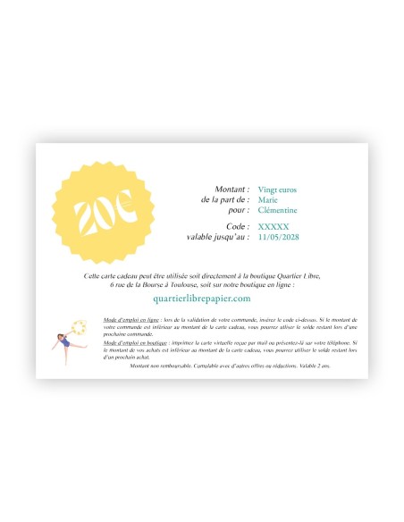 Carte cadeau Quartier Libre