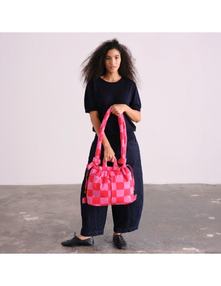 Sac Ona Check Red + Pink Soft Bag Ölend