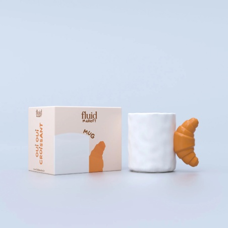 Mug Croissant en céramique Fluid Market