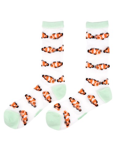Chaussettes transparentes Poisson Clown Coucou Suzette