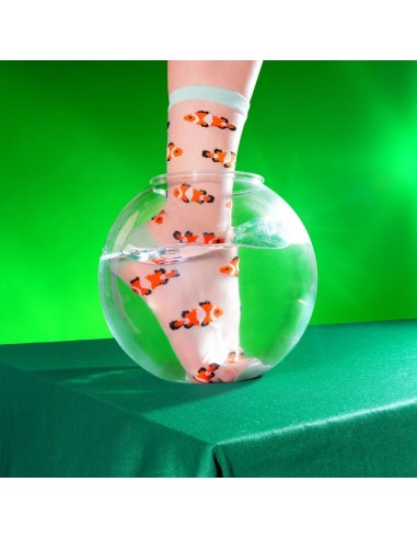 Chaussettes transparentes Poisson Clown Coucou Suzette