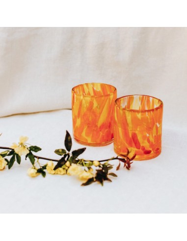 Verre Gabrielle orange & jaune Make my Lemonade