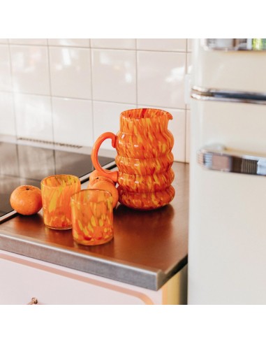 Lot de 2 verres Gabrielle orange & jaune Make my Lemonade