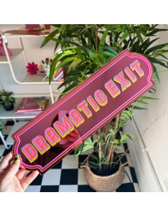 Miroir autocollant Dramatic Exit Sign Printed Weird 2