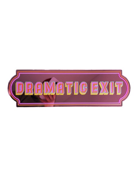 Miroir autocollant Dramatic Exit Sign Printed Weird