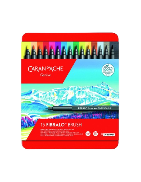 Boite de feutres de couleur Fibralo Brush Caran d'Ache