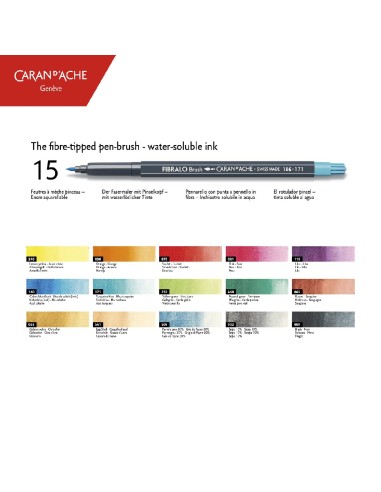 Boite de feutres de couleur Fibralo Brush Caran d'Ache