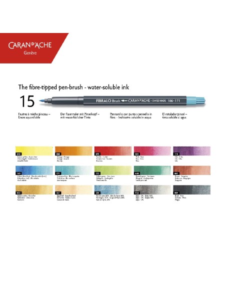 Boite de feutres de couleur Fibralo Brush Caran d'Ache