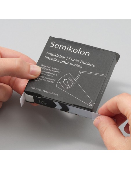 Boîte de 500 autocollants double-face Semikolon