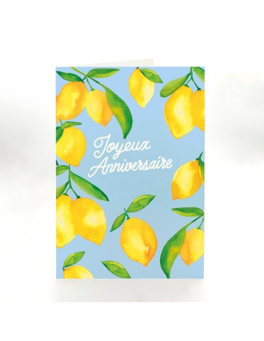 Carte d'anniversaire XL Citrons Quartier Libre