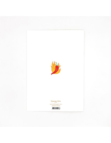 Carte d'anniversaire XL Piments "Old is Hot" Quartier Libre