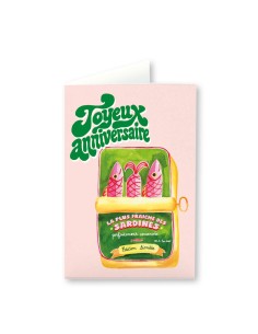Carte d'anniversaire Sardines Quartier Libre