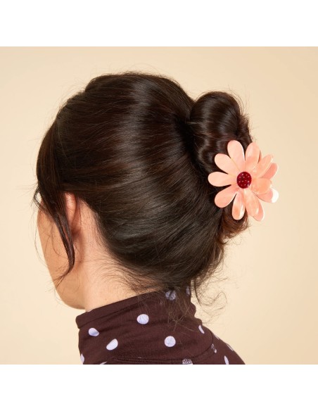 Pince à cheveux Fleur rose Coucou Suzette