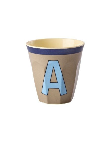 Gobelet Alphabet Vintage bleu-vert Rice