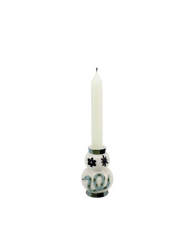 Bougeoir Serpent bleu Opjet