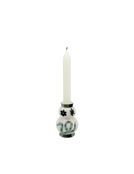Bougeoir Serpent bleu Opjet