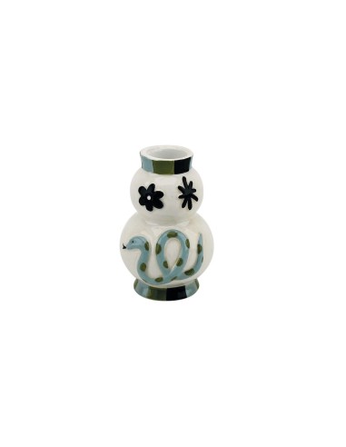 Bougeoir Serpent bleu Opjet