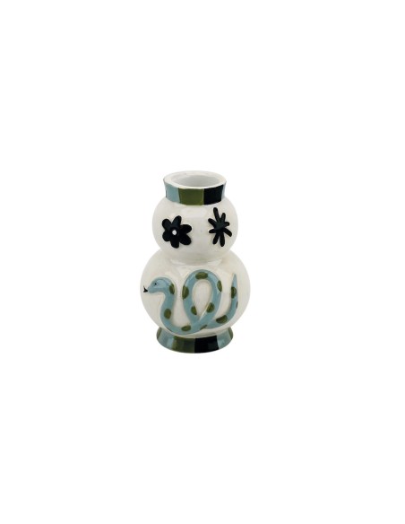 Bougeoir Serpent bleu Opjet