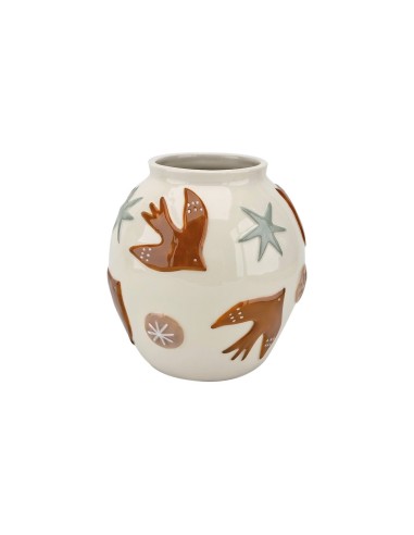 Vase en céramique Oiseau brun Opjet