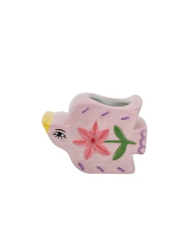 Vase Oiseau en céramique Poésie brun Opjet