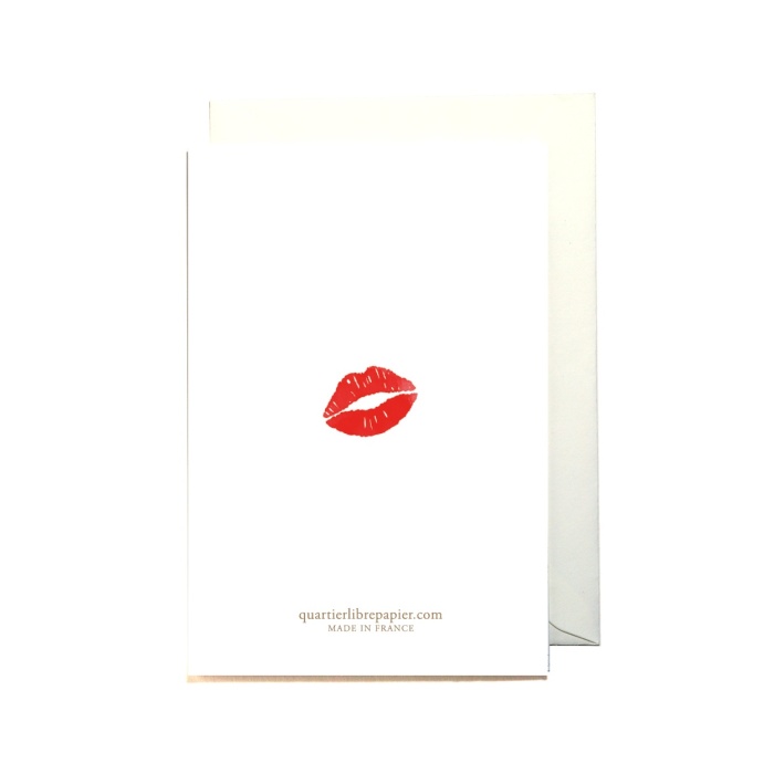 Carte de voeux Kiss avec enveloppe