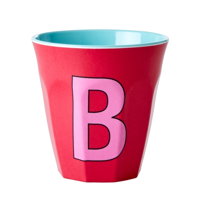 Gobelet Alphabet rose-rouge Rice