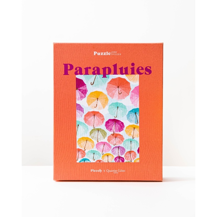 Puzzle Parapluies 500 pièces Piecely ✕ Quartier Libre