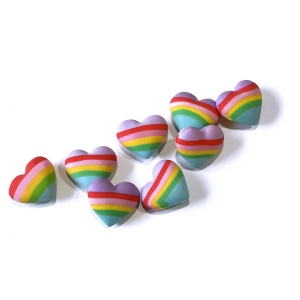 Gomme Coeur Rainbow