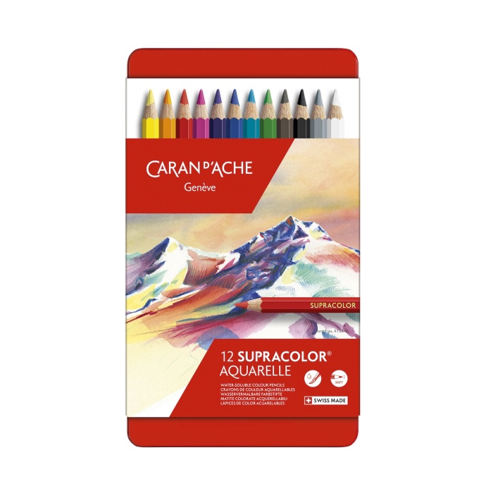 Boite de crayons de couleur Supracolor Aquarelle