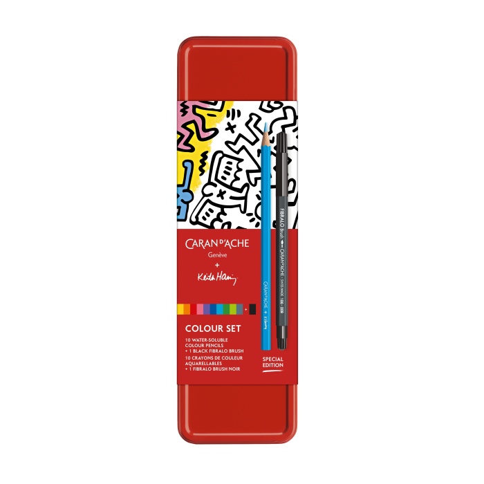 Boite de crayons aquarellables Keith Haring + Caran d'Ache