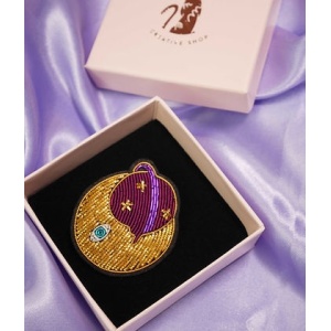 Broche brodée Moon Magic...