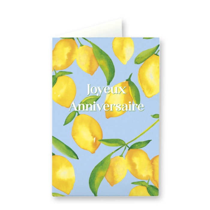 Carte d'anniversaire Citrons Quartier Libre