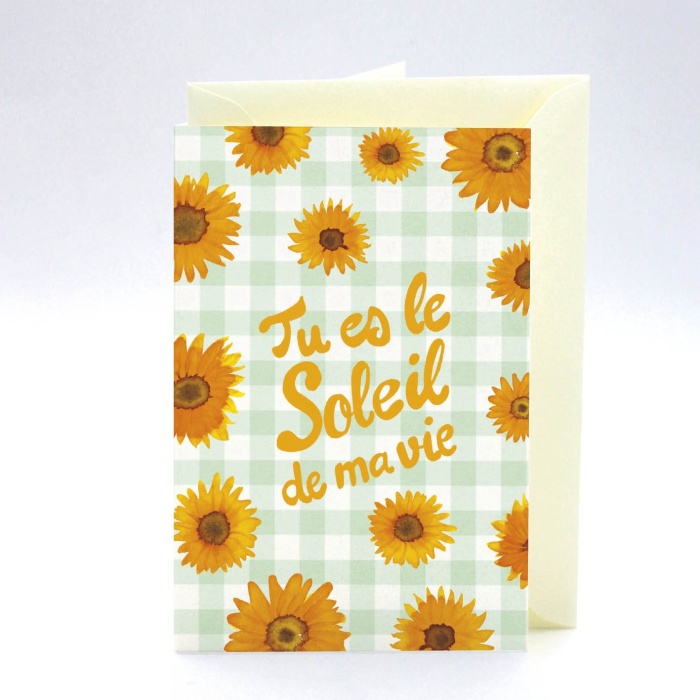 Carte Tu es le Soleil de ma Vie (Tournesols) Quartier Libre