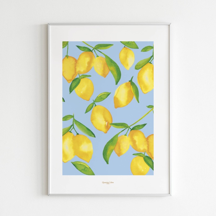 Affiche 30x40 Citrons Quartier Libre